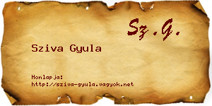 Sziva Gyula névjegykártya